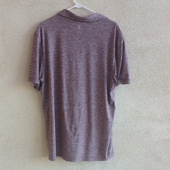 Make Offer! Izod Purple Polo Shirt Casual Comfort - Picture 4 of 4